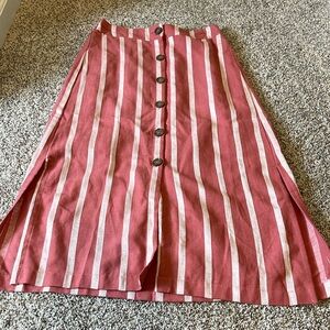 Women's Rust colored Button-Down Skirt